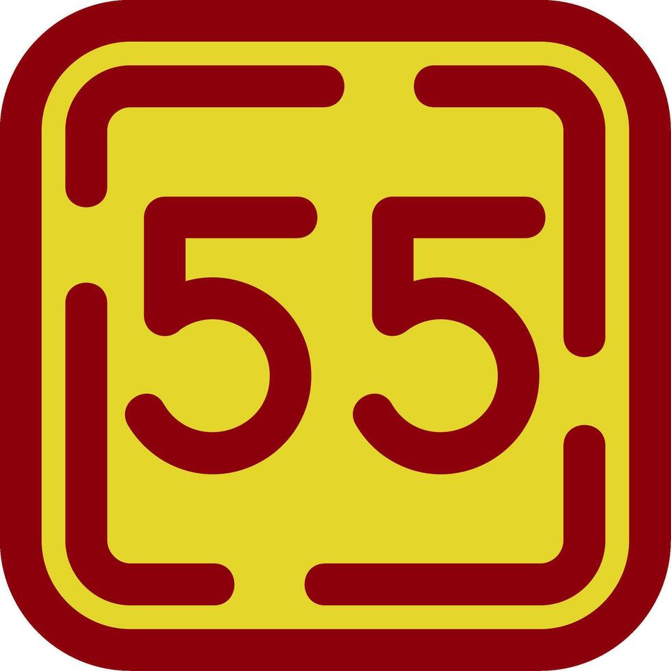cinquante cinq ancien icône vecteur