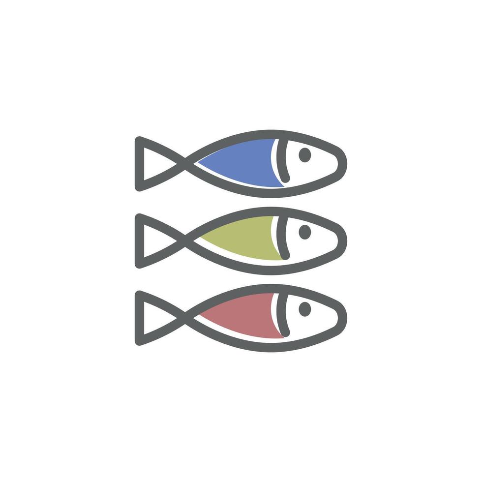 vecteur logo conception poisson symbole créatif.