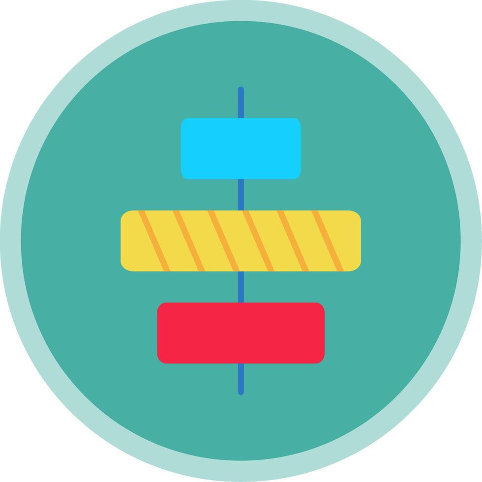 centre alignement plat multi cercle icône vecteur