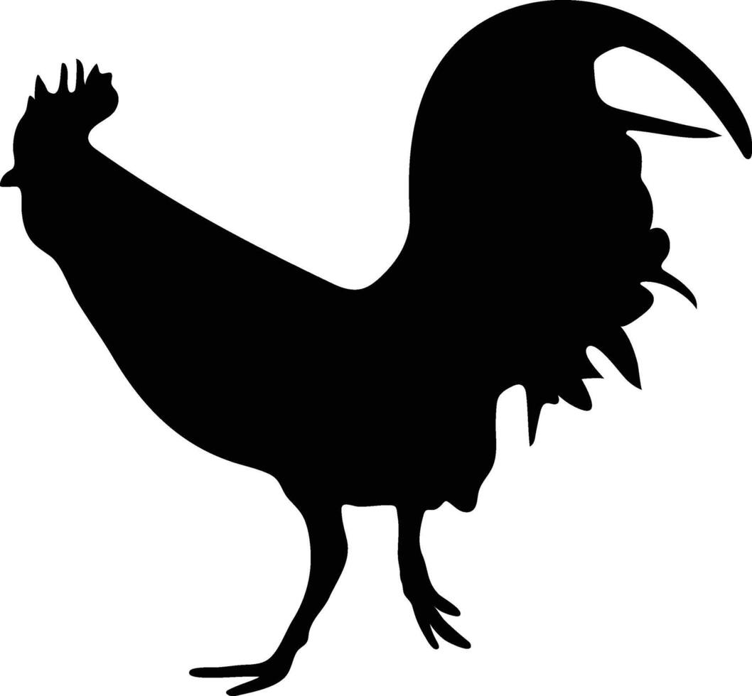 fonctionnement poulet coq vecteur ou silhouette