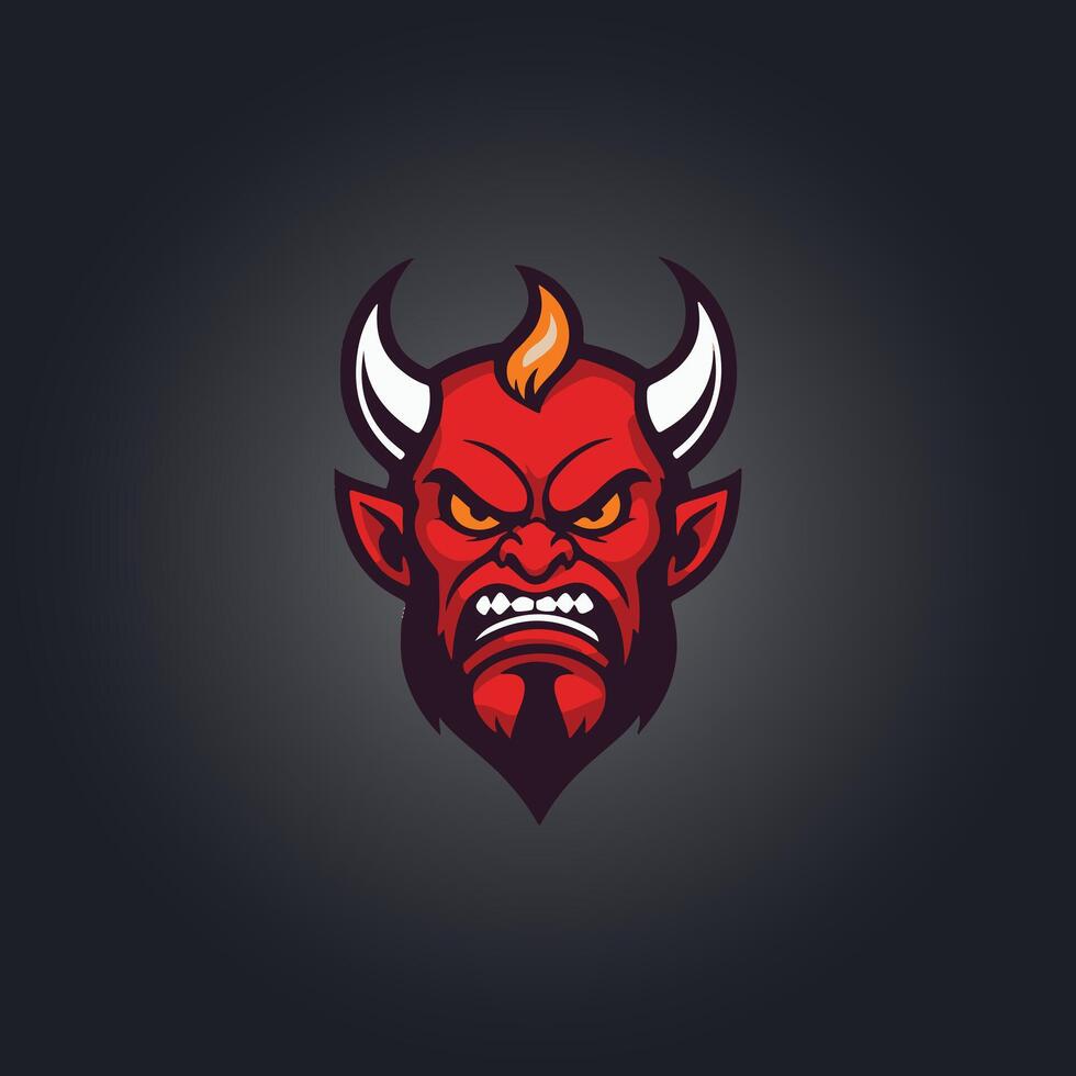 logo diable personnage illustration vecteur