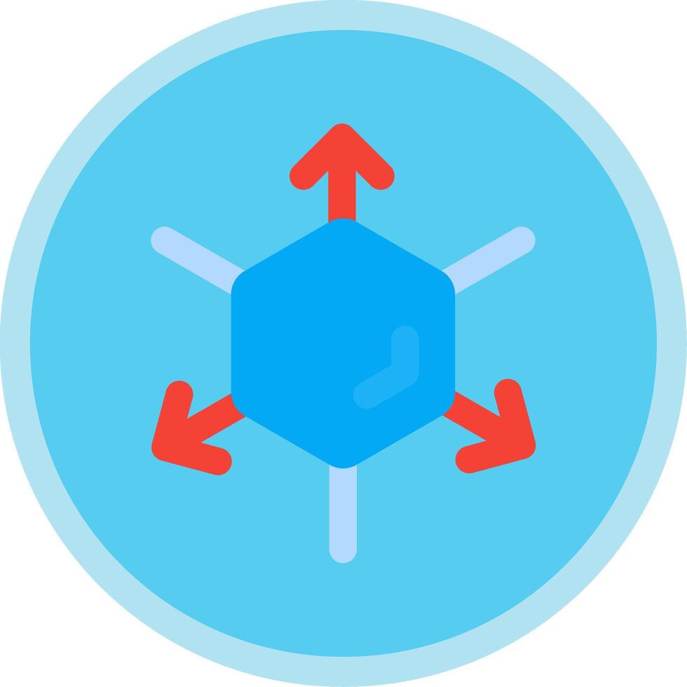 3d coordonner axe plat multi cercle icône vecteur