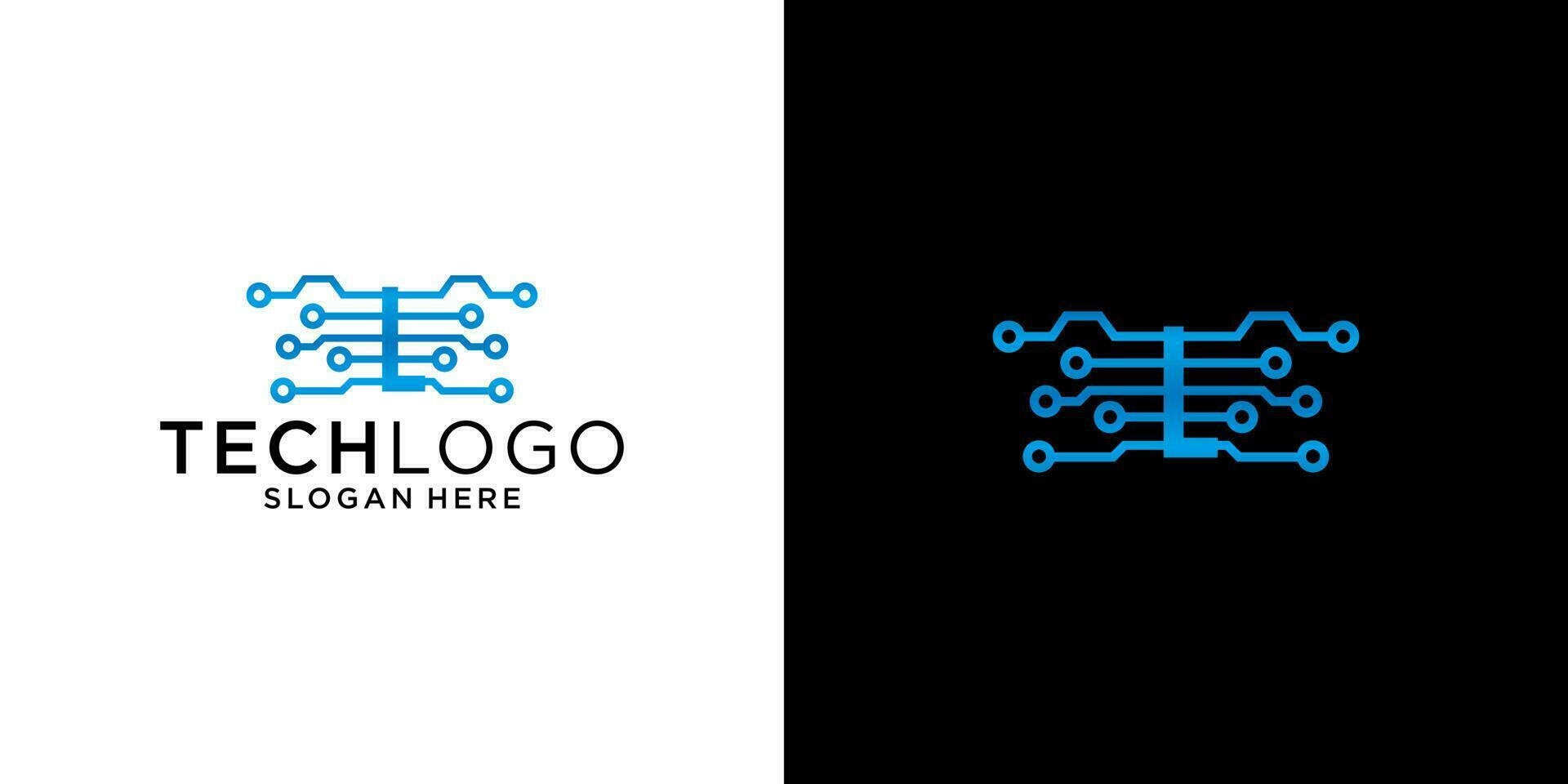 l modèle de conception de technologie de logo vecteur