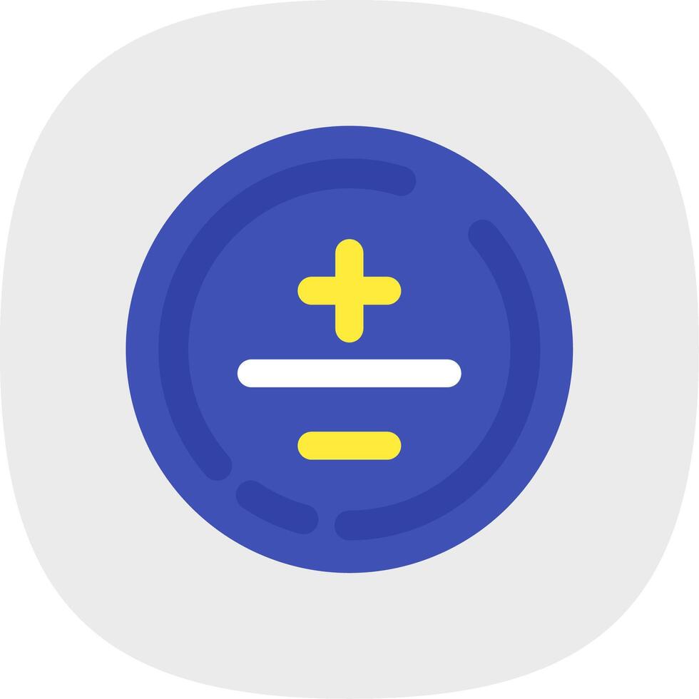 mathématique symbole plat courbe icône vecteur