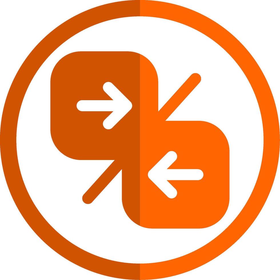 comparer La Flèche glyphe Orange cercle icône vecteur