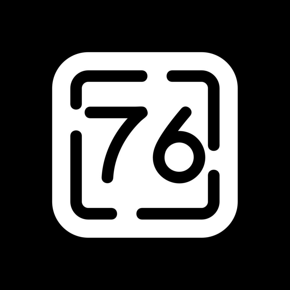 soixante-dix six glyphe inversé icône vecteur