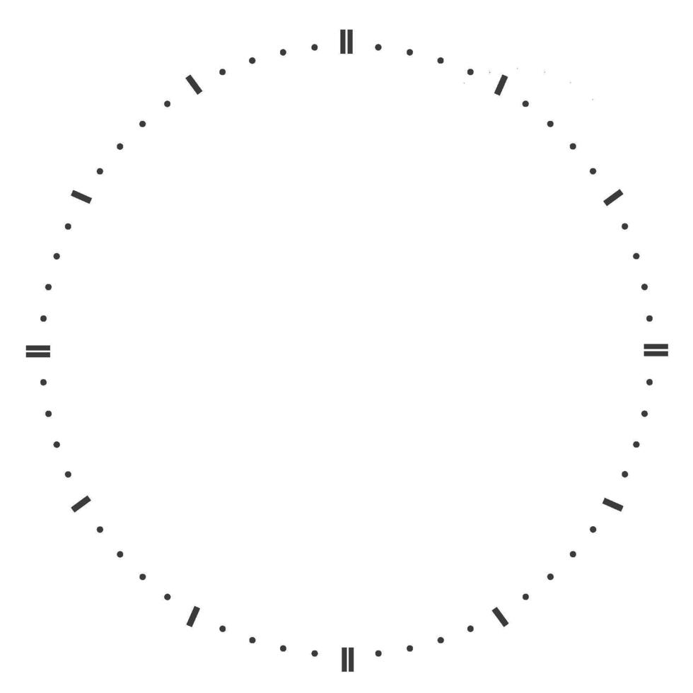 vecteur illustration de une Vide l'horloge visage avec points