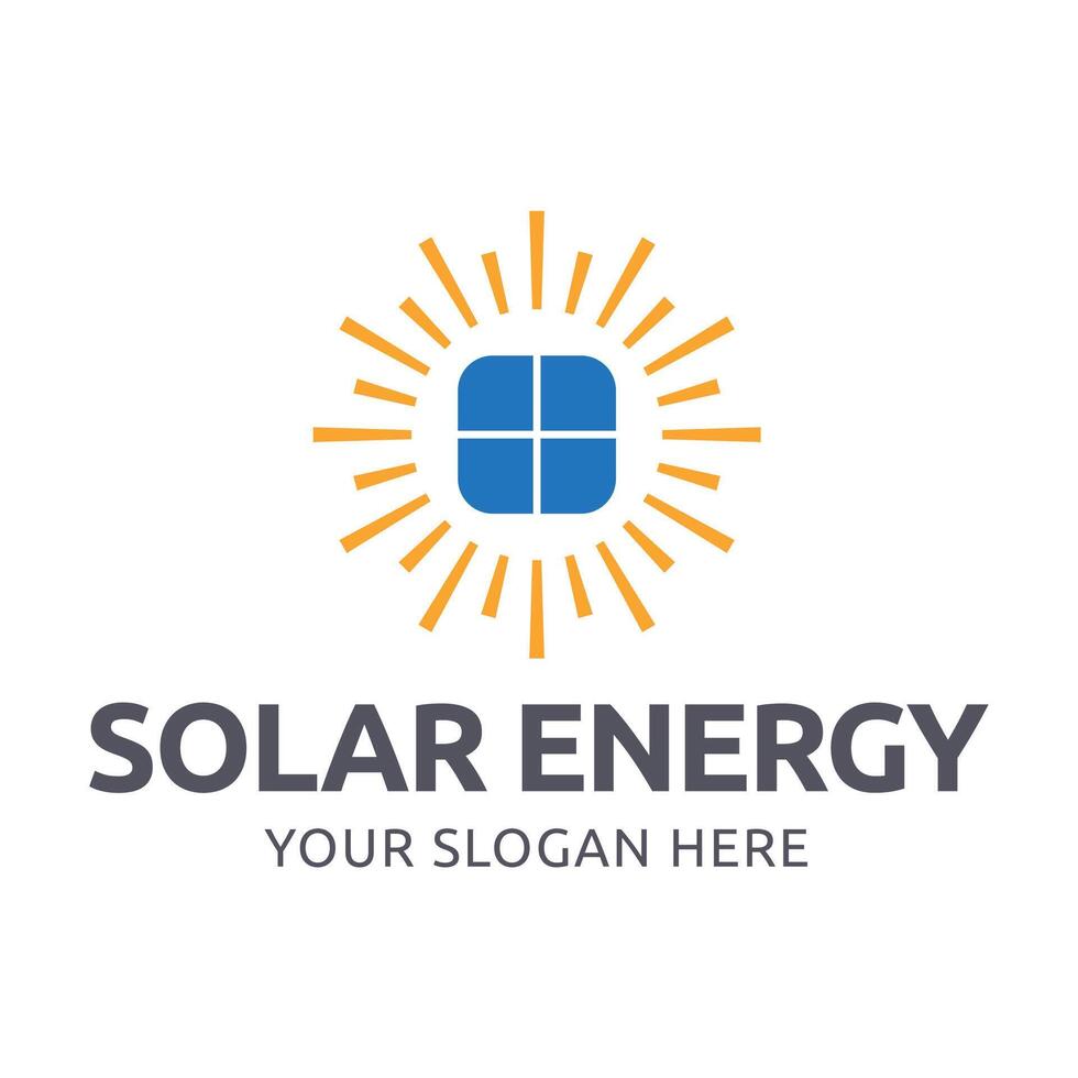 solaire énergie logo conception avec moderne concept. Facile et moderne Soleil vecteur illustration