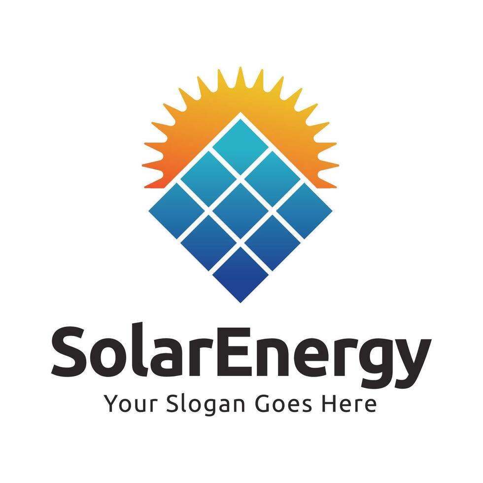 solaire énergie logo conception avec moderne concept. Facile et moderne Soleil vecteur illustration