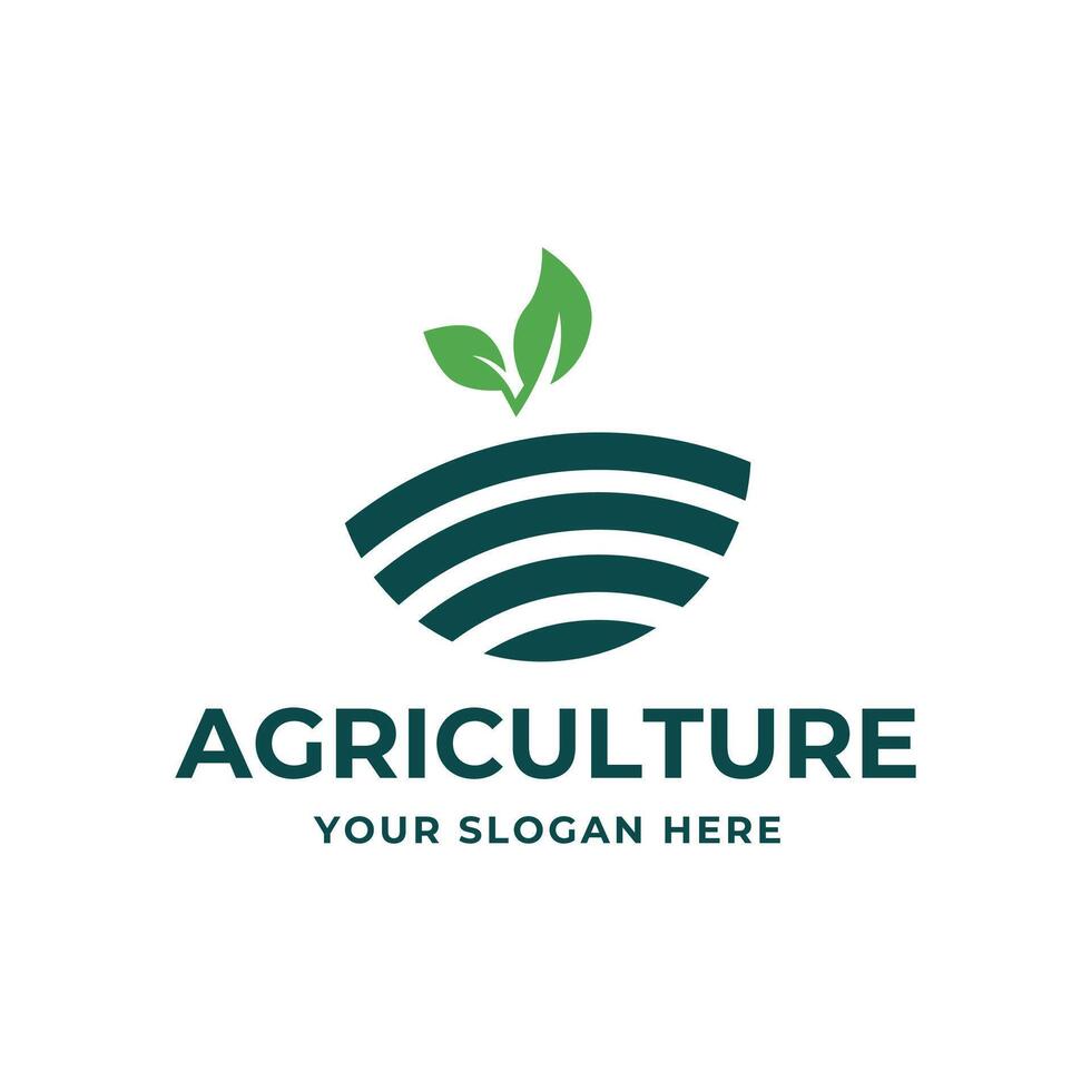 agriculture logo. ferme concept logo conception vecteur sur blanc Contexte