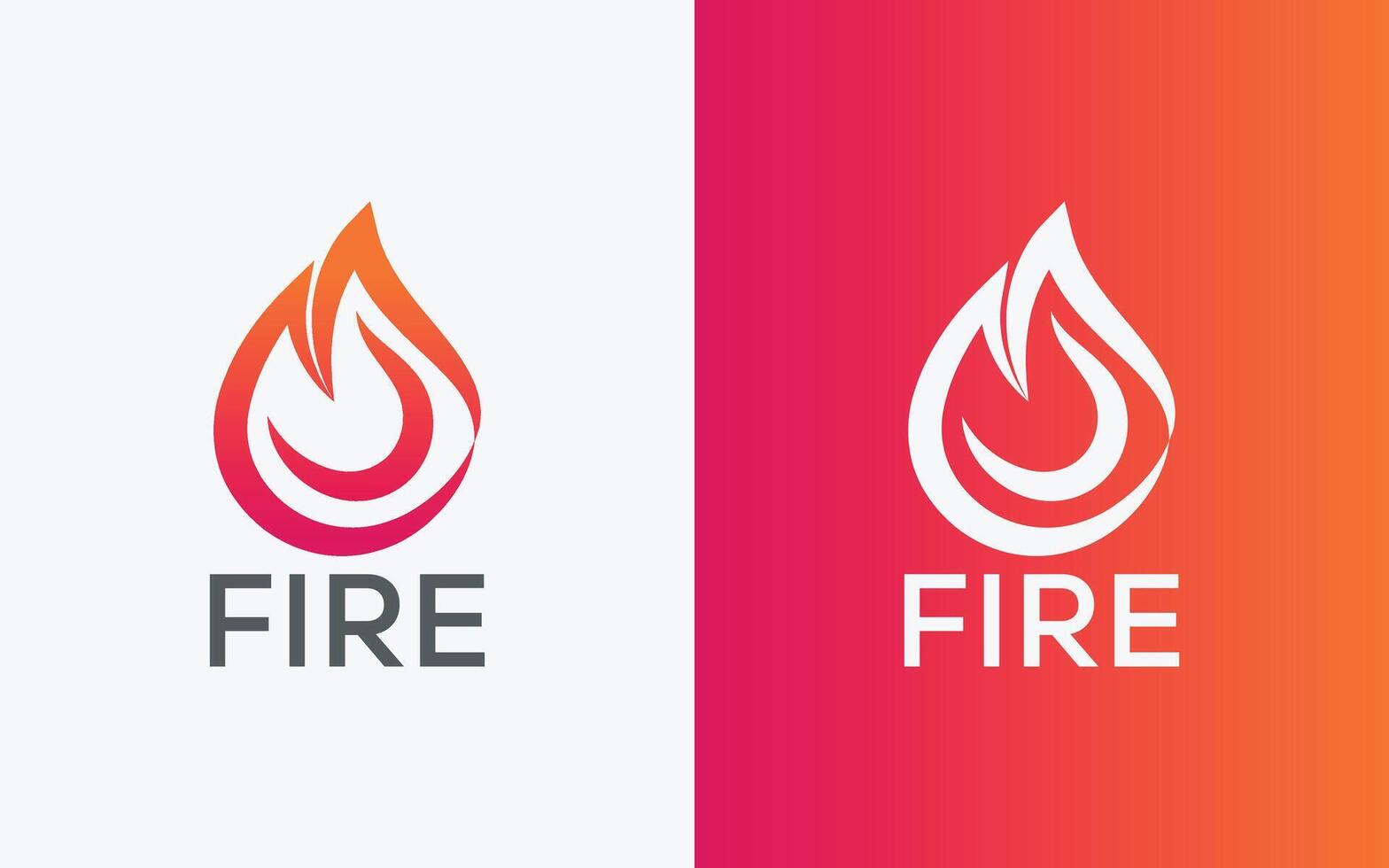 minimaliste Feu flamme vecteur logo. moderne coloré feu vecteur logo. abstrait coloré Feu logo