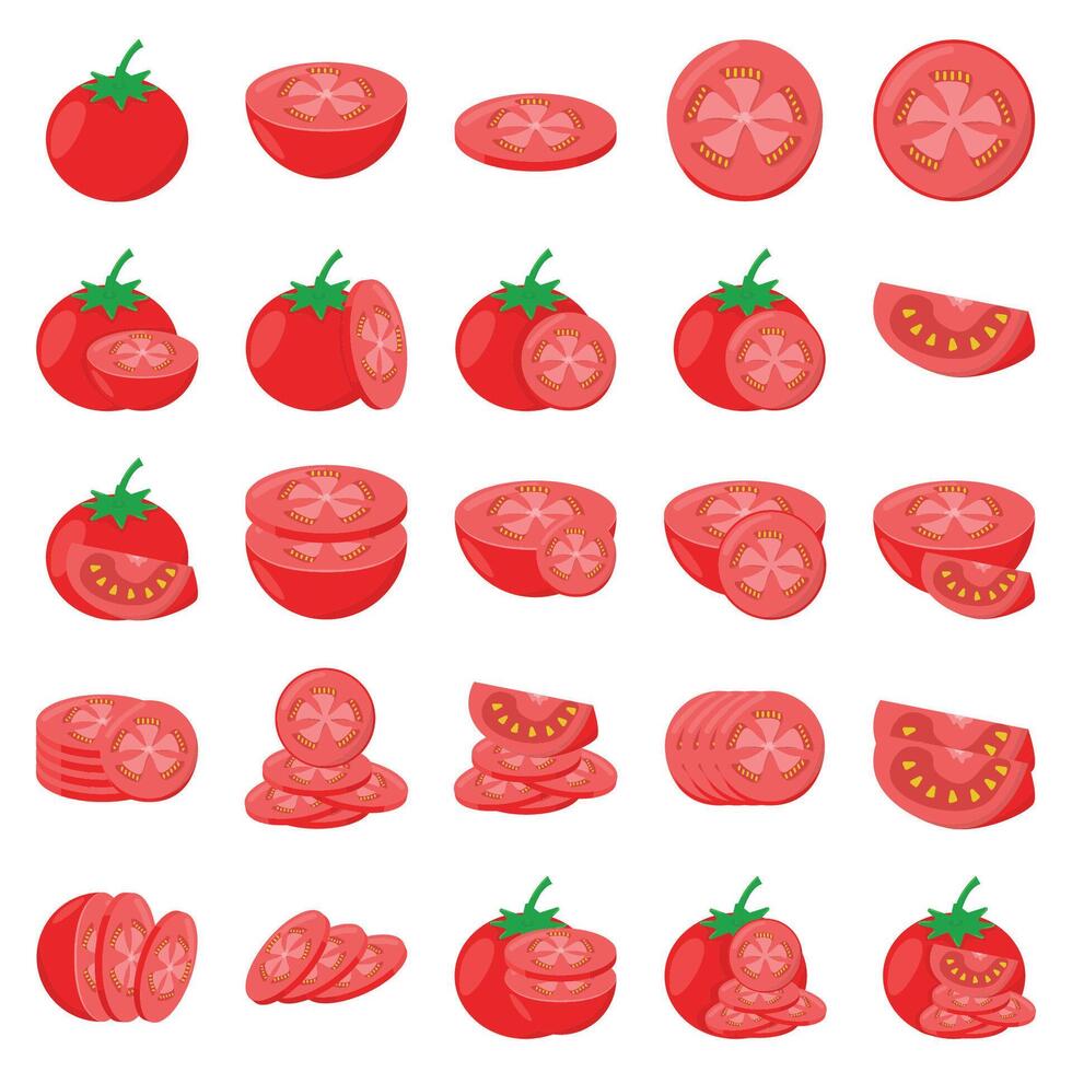 illustration de tomate pack vecteur