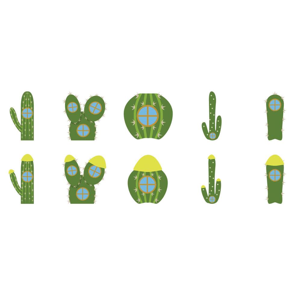 illustration de cactus pack vecteur