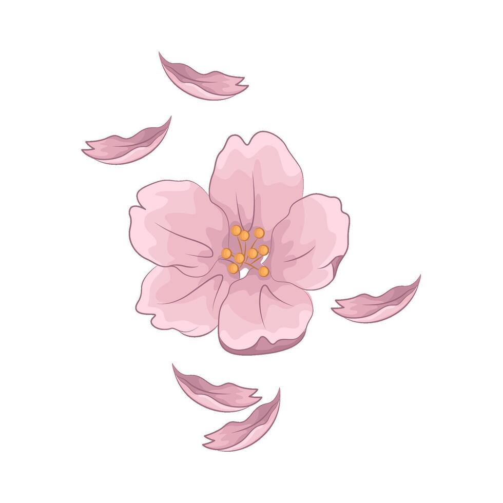 illustration de Cerise fleur vecteur