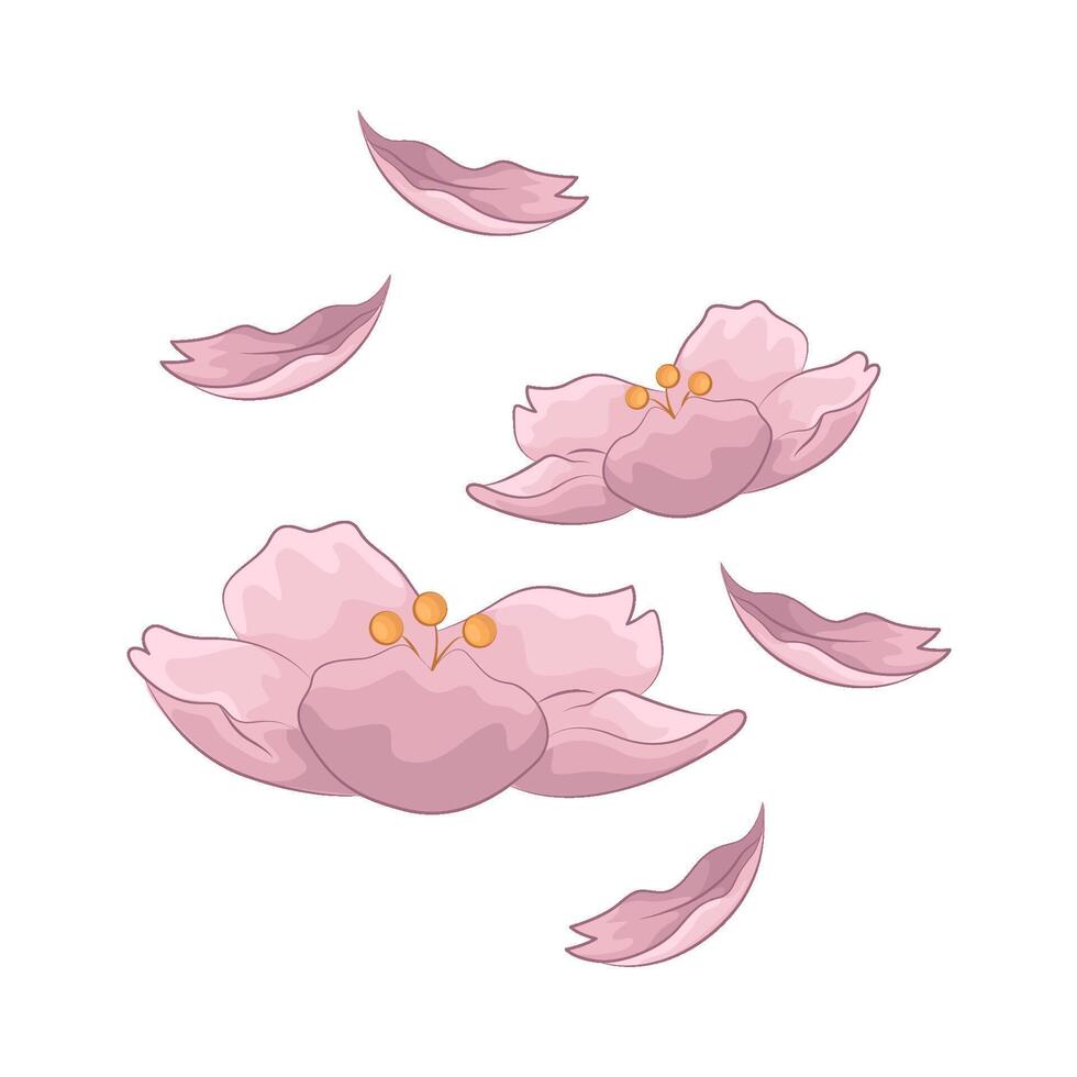 illustration de Cerise fleur vecteur