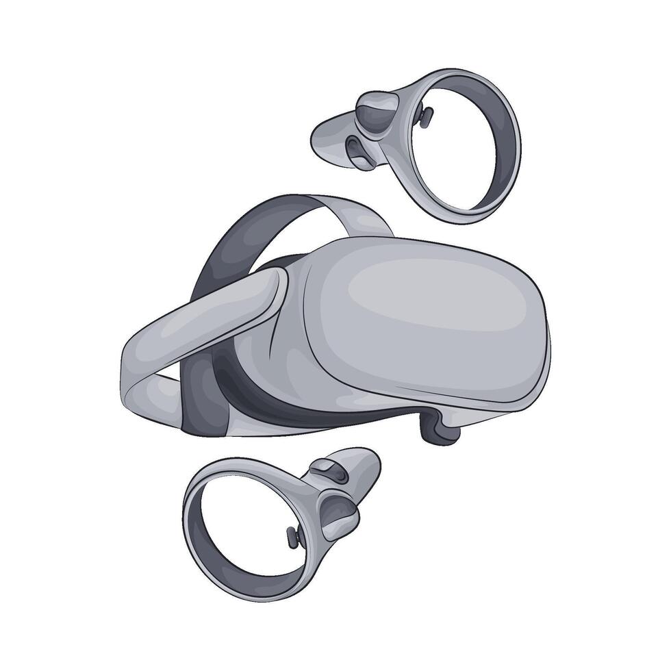 illustration de virtuel réalité des lunettes vecteur