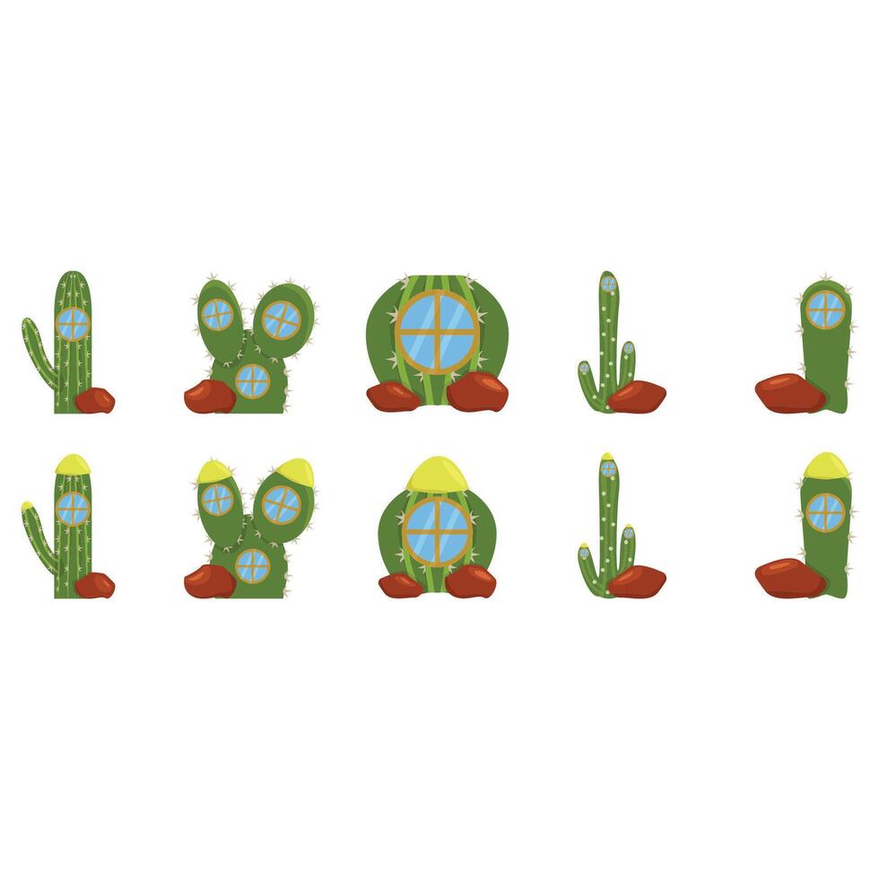 illustration de cactus pack vecteur