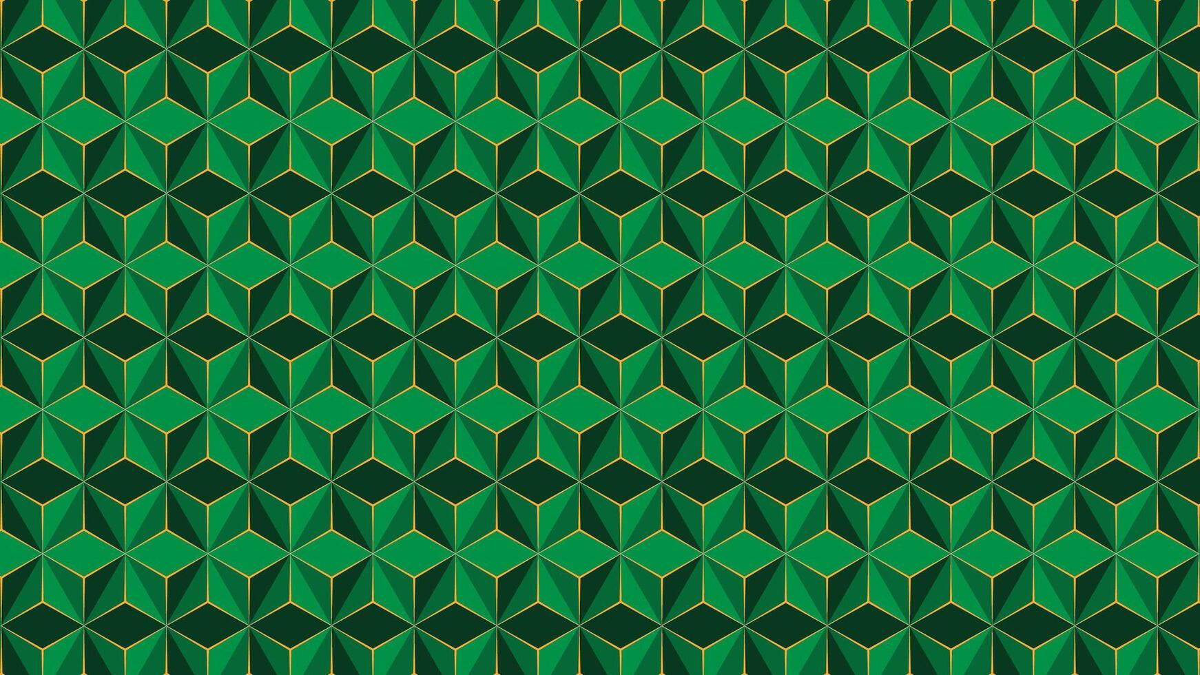 volumétrique polygonal vert modèle. vecteur luxe hexagonal abstrait vert Contexte. 3d vert abstrait modèle Contexte dessins modèle