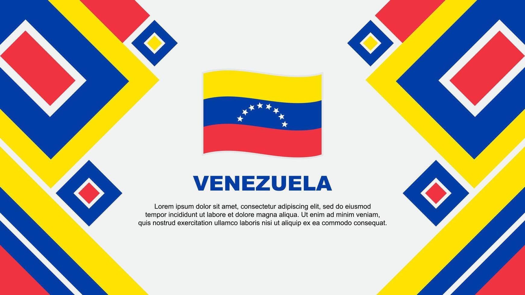 Venezuela drapeau abstrait Contexte conception modèle. Venezuela indépendance journée bannière fond d'écran vecteur illustration. Venezuela dessin animé