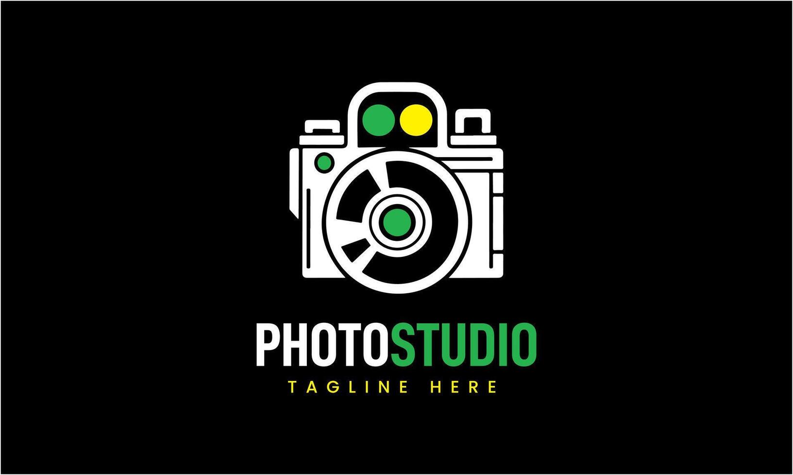 ai généré photo studio caméra icône film lentille lumière vecteur logo moderne minimaliste unique studio modèle