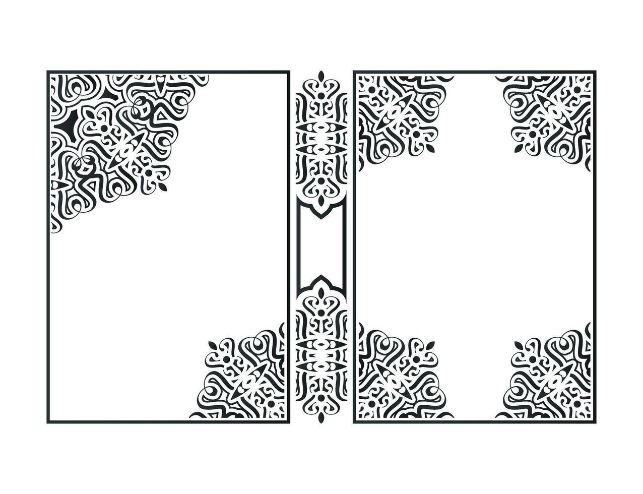 Cadre ornemental livre couverture conception vecteur