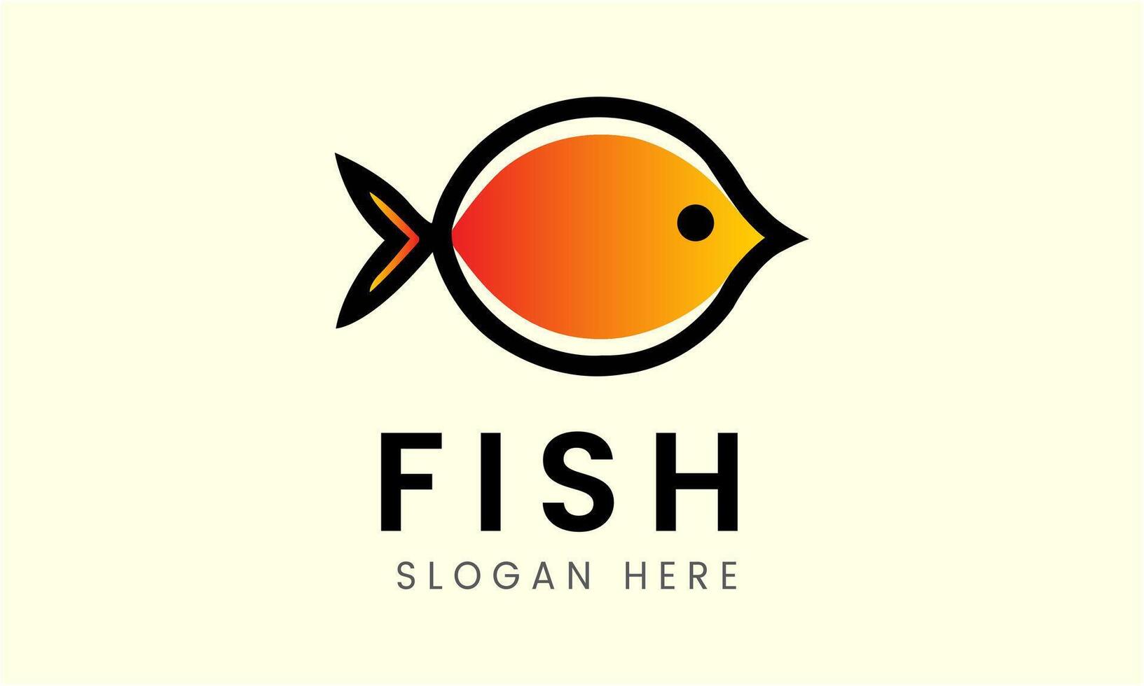 ai généré poisson restaurant nourriture logo conception vecteur icône modèle