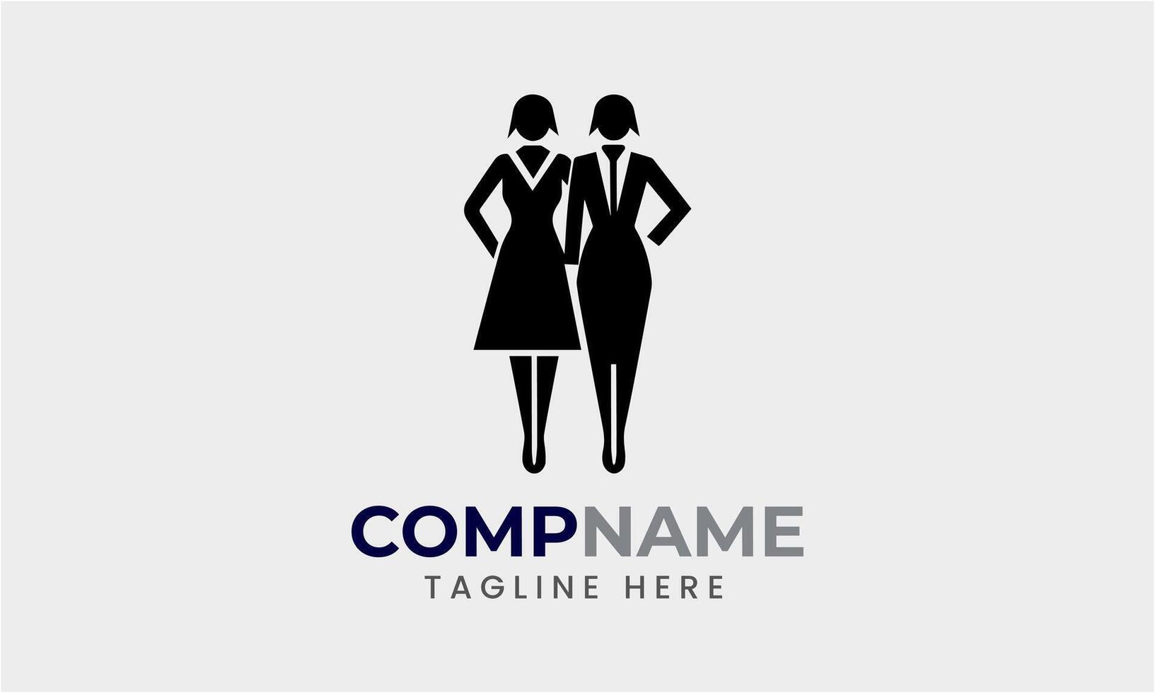 ai généré Dames robe icône vecteur minimaliste logo modèle