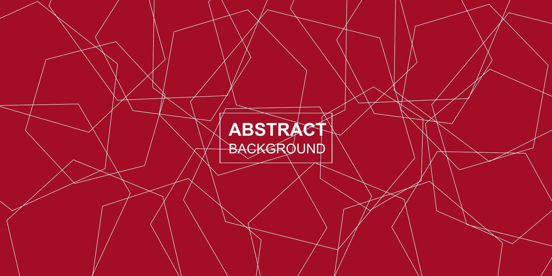 moderne abstrait polygonal ligne sans couture brutalisme rouge Contexte conception vecteur