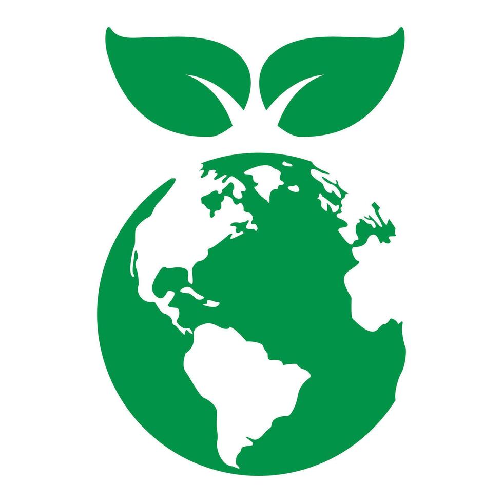 vecteur Terre écologie icône. vert global environnement concept