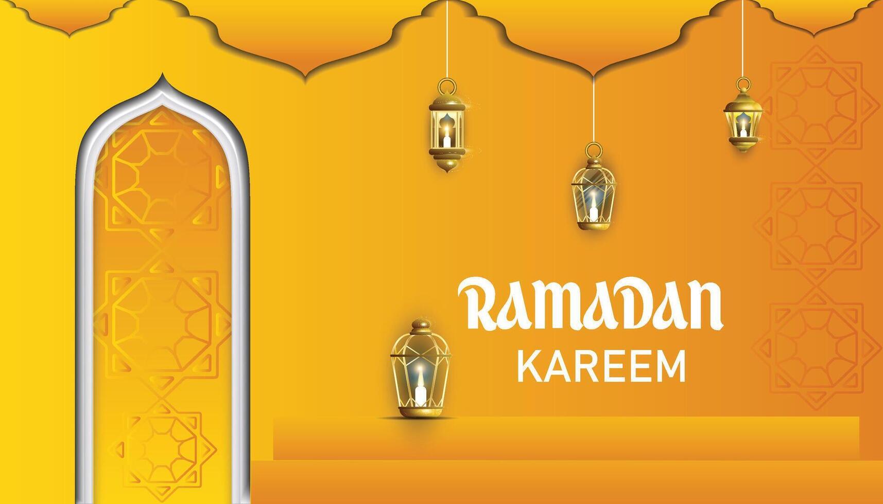 vecteur islamique Contexte conception pour Ramadan kareem et eid mubarak