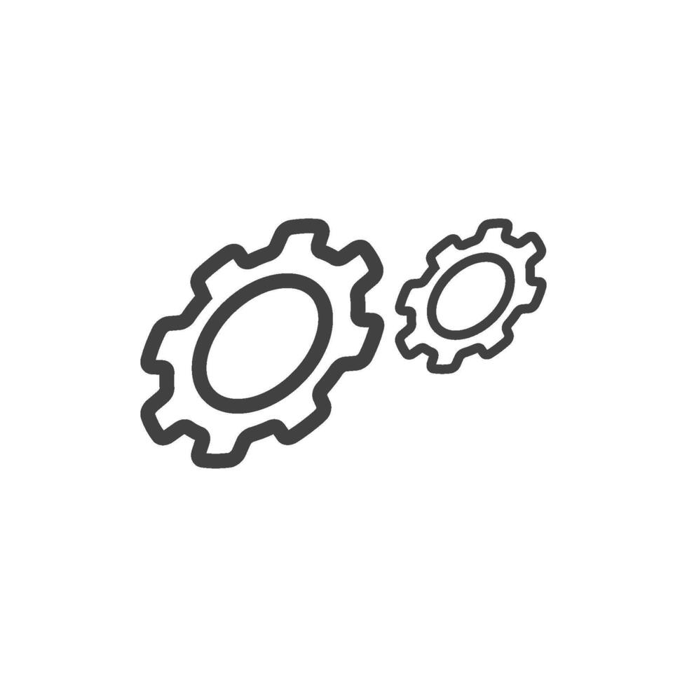 icône du logo d'engrenage vecteur