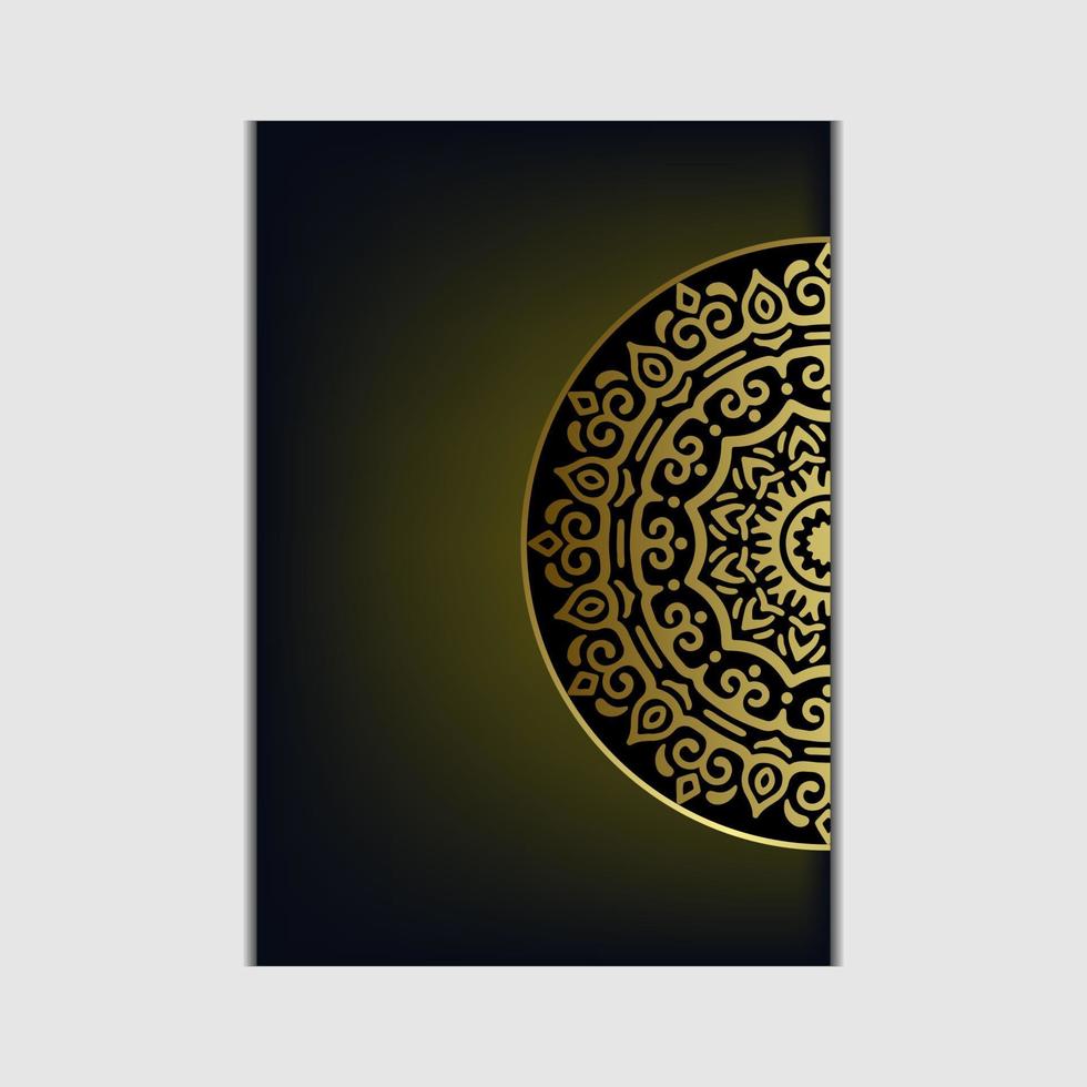 abstrait de luxe mandala or arabesque style oriental vecteur