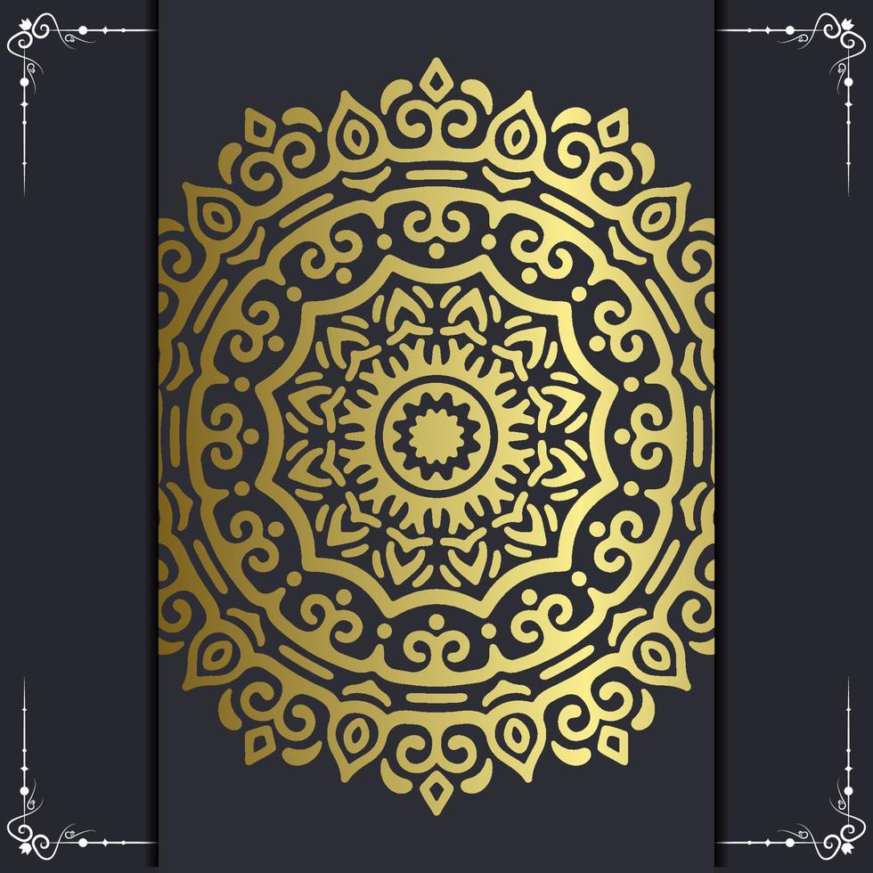 abstrait de luxe mandala or arabesque style oriental vecteur