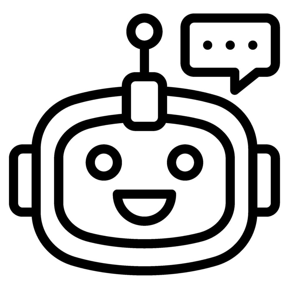 chatbot virtuel assistance icône illustration vecteur