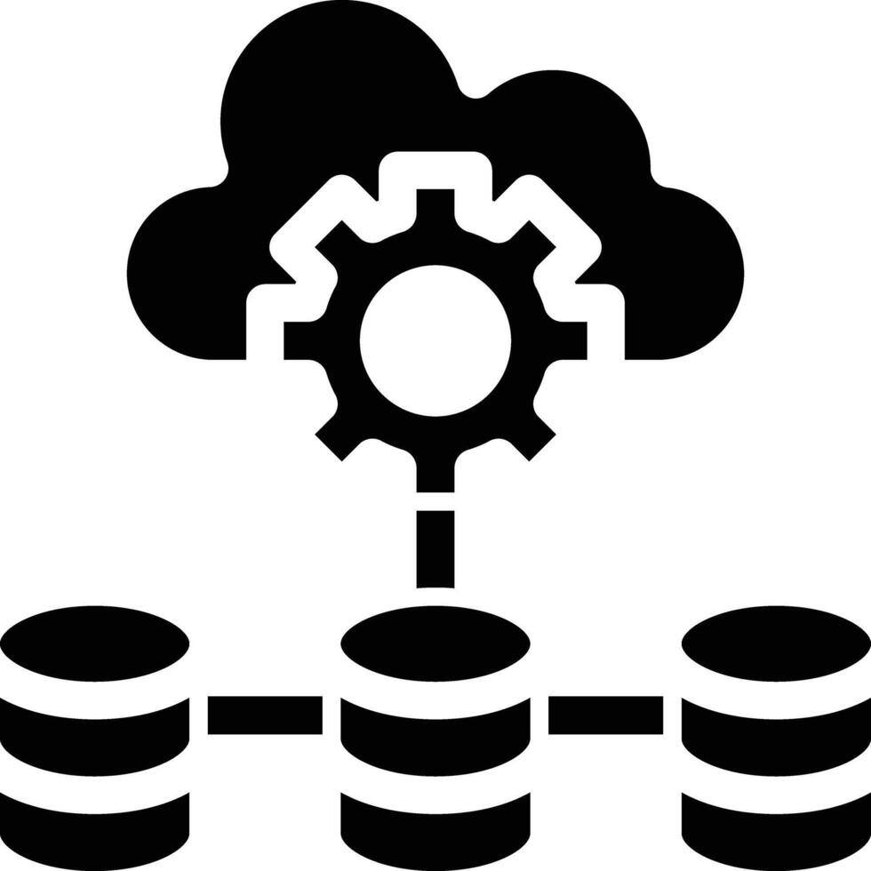 icône de vecteur de stockage en nuage