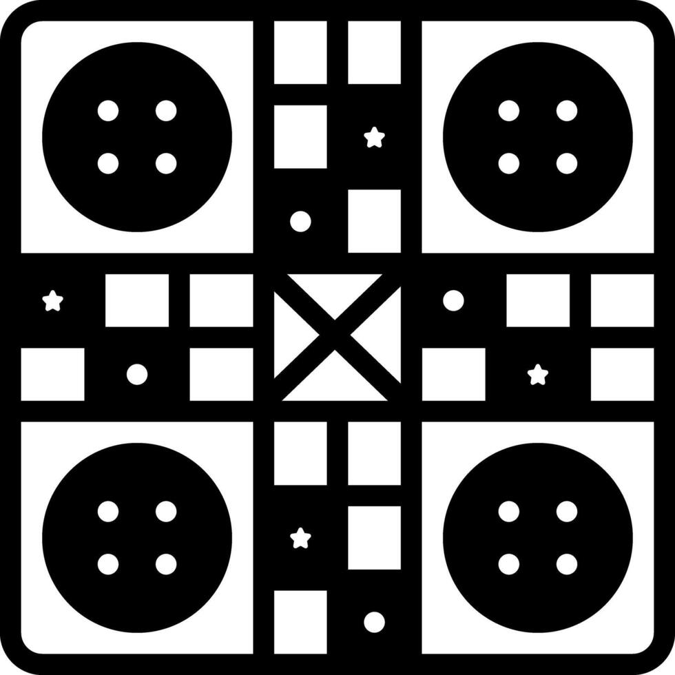 vecteur solide noir icône pour Ludo