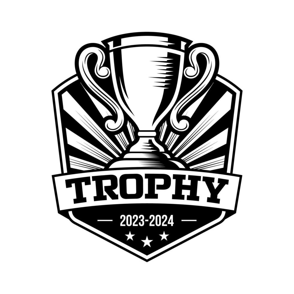 trophée tournoi badge logo conception vecteur modèle