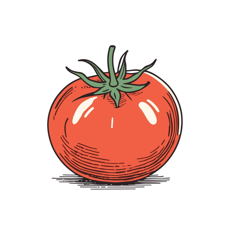 tomate agrafe art vecteur illustration