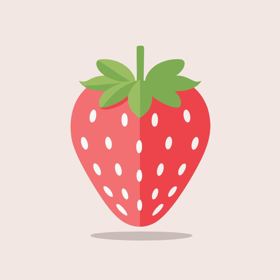 fraise minimaliste agrafe art vecteur illustration