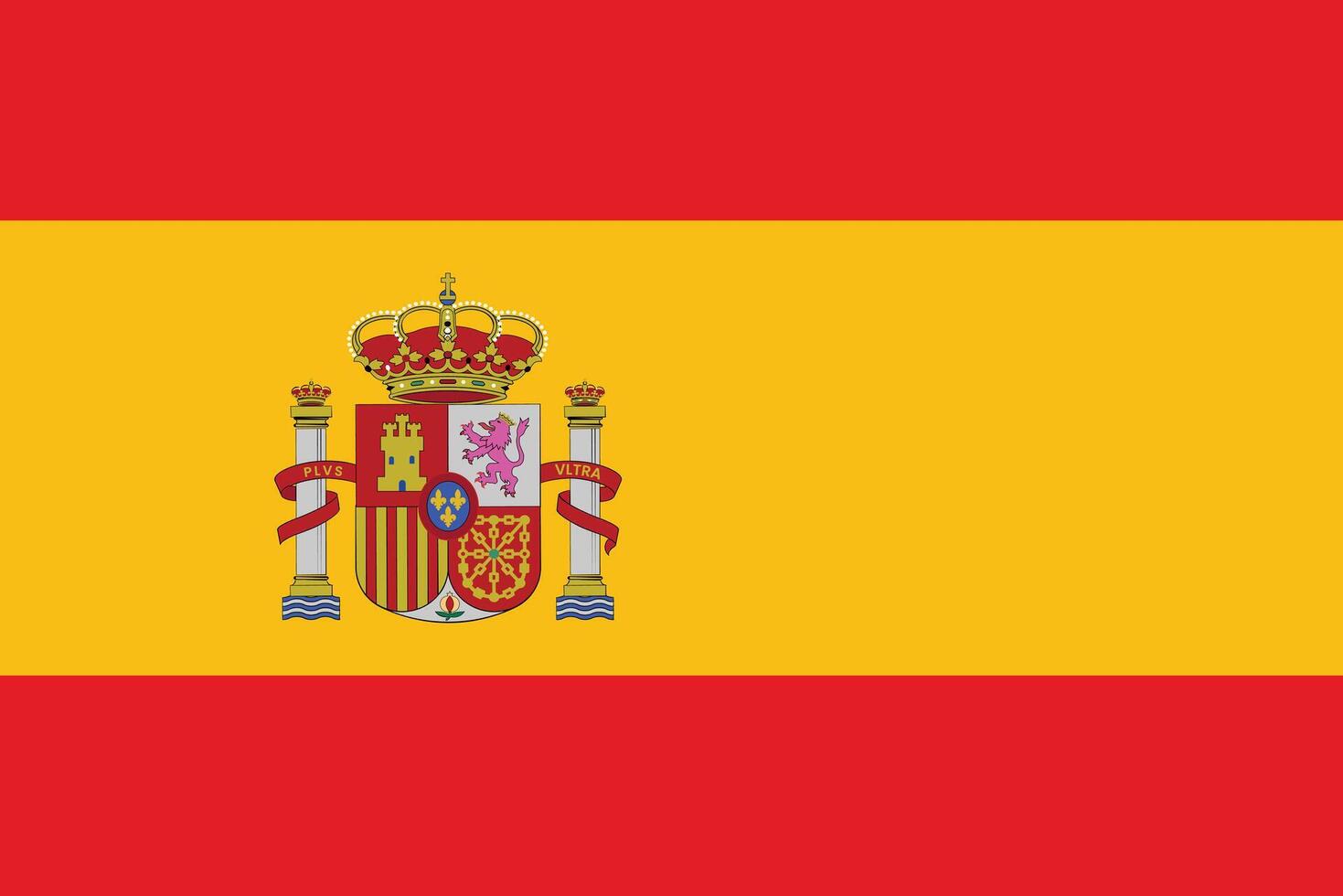 plat illustration de Espagne nationale drapeau. Espagne drapeau conception. vecteur