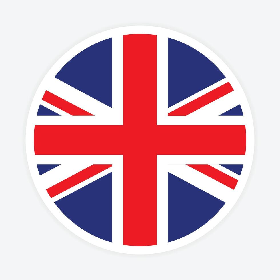 uni Royaume nationale drapeau vecteur icône conception. uni Royaume cercle drapeau. rond de uni Royaume drapeau.
