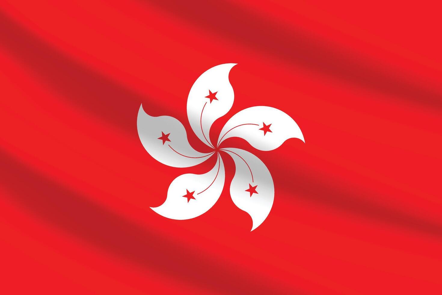 plat illustration de le Hong kong nationale drapeau. Hong kong drapeau conception. Hong kong vague drapeau. vecteur