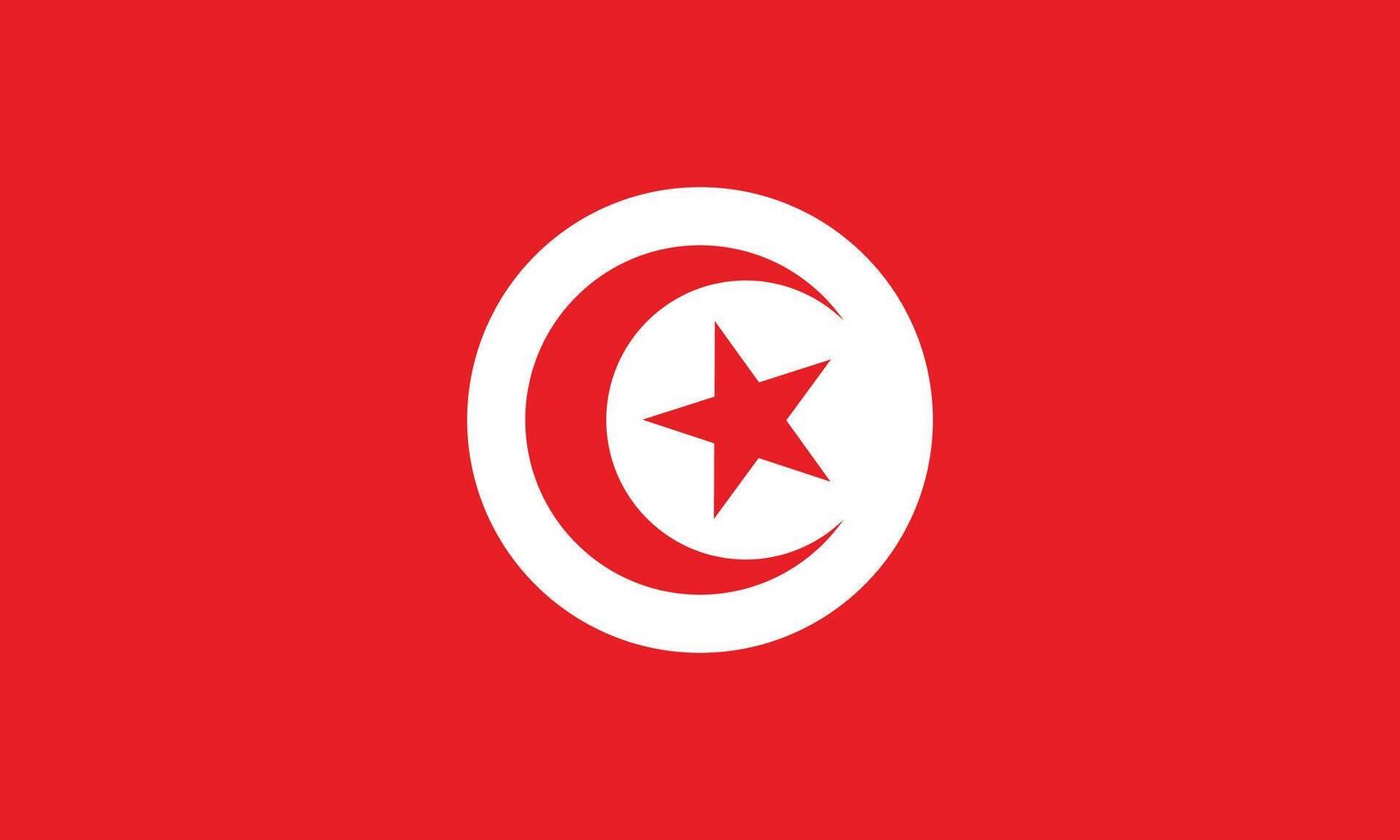 plat illustration de Tunisie nationale drapeau. Tunisie drapeau conception. vecteur