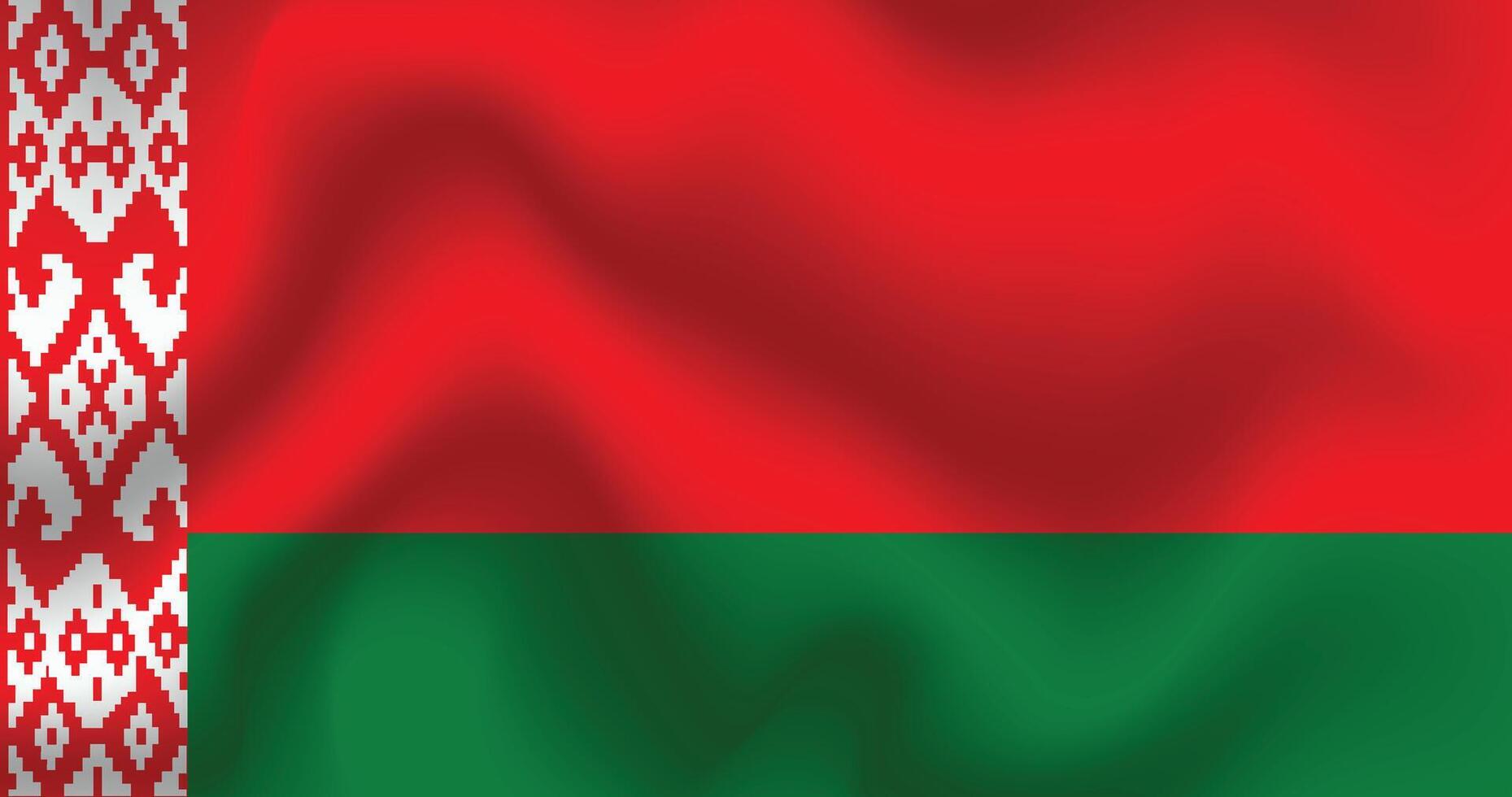 plat illustration de biélorussie nationale drapeau. biélorussie drapeau conception. biélorussie vague drapeau. vecteur
