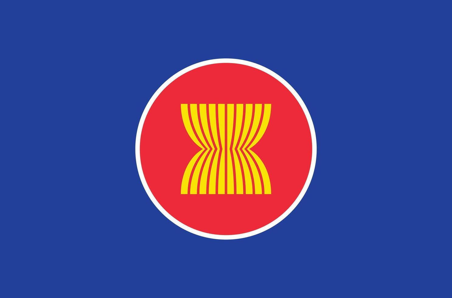 plat illustration de le asean drapeau. asean drapeau conception. vecteur