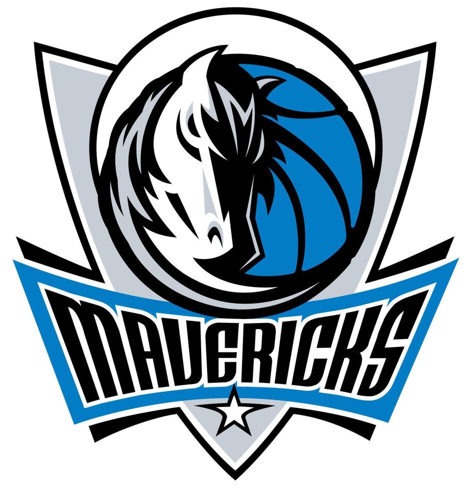 logo de le dallas les non-conformistes basketball équipe vecteur