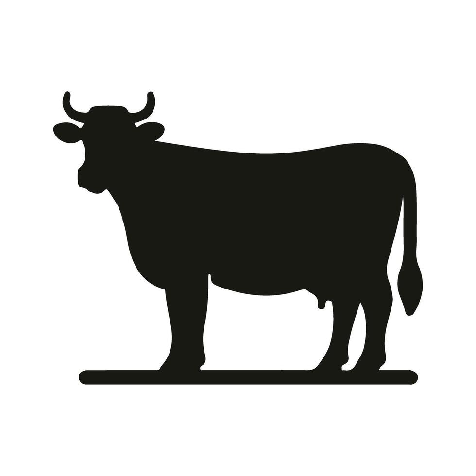 ai généré vache vecteur silhouette pour le eid al-adha thème