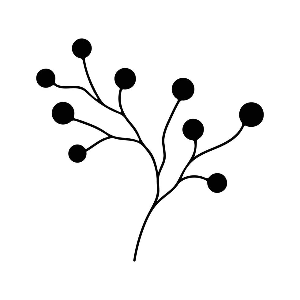 plante griffonnage, Célibataire plante silhouette isolé sur blanc Contexte vecteur