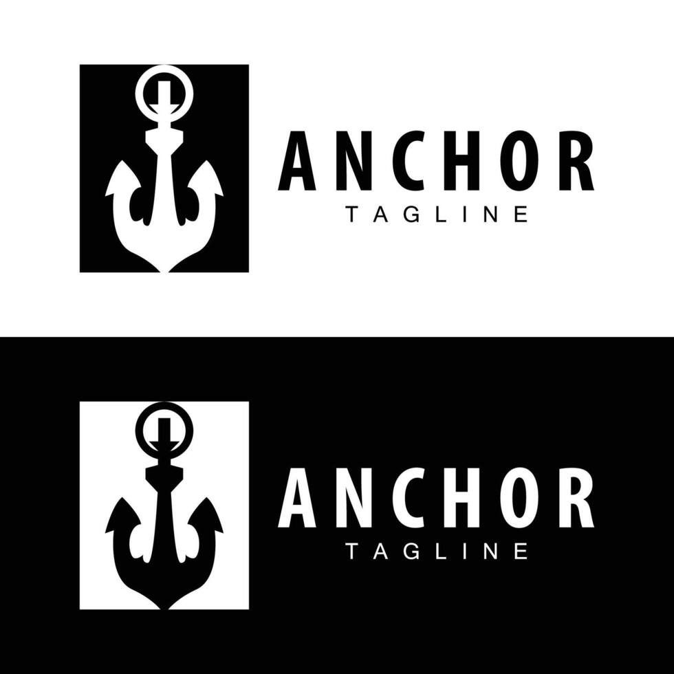 mer navire vecteur icône symbole illustration Facile mer ancre logo conception
