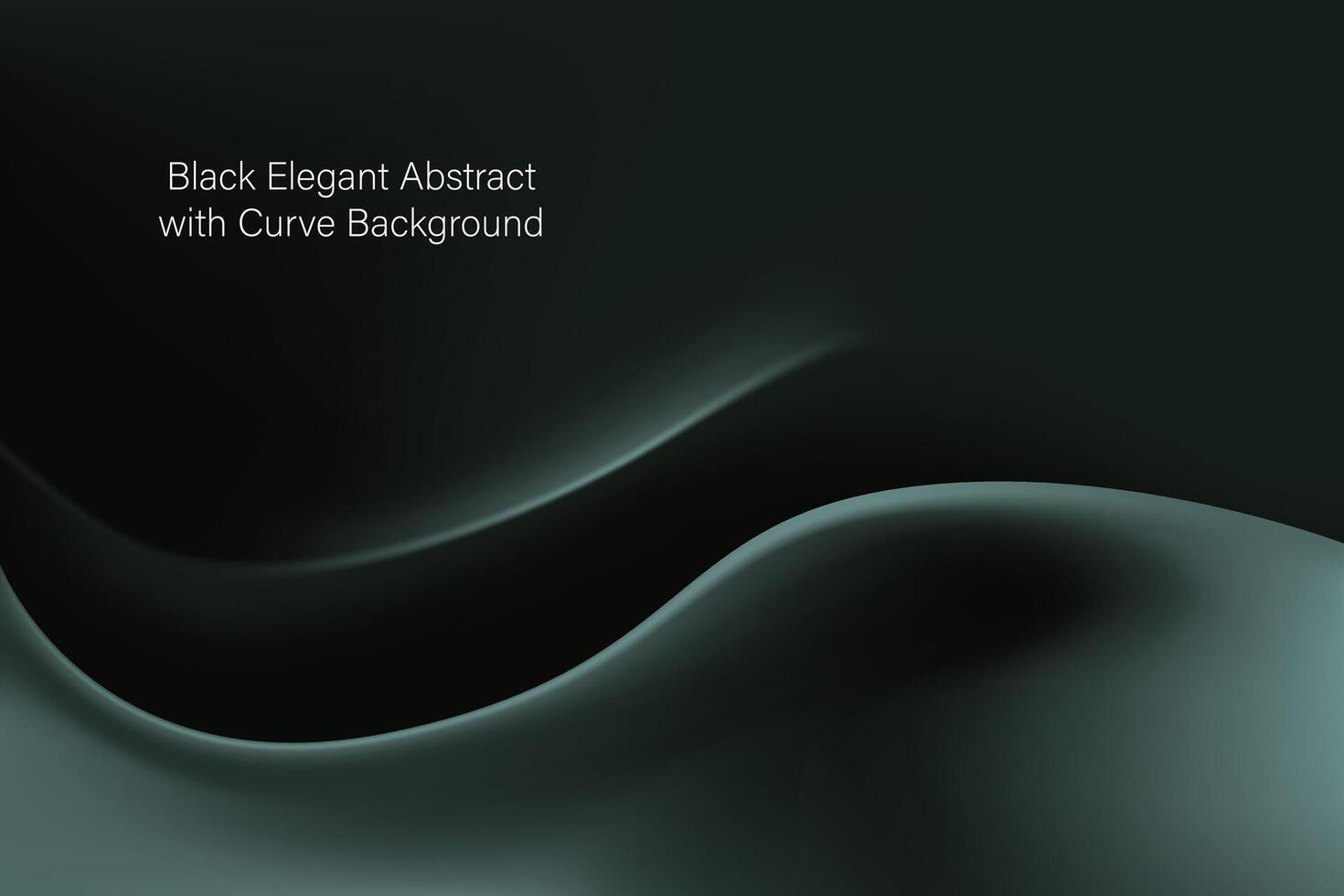 abstrait foncé noir vert avec courbe Contexte vecteur